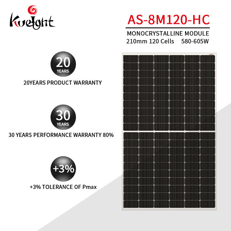 Crystalline Solar Panel Shingled Halfcell Portable Mono As-8m120-Hc-605w