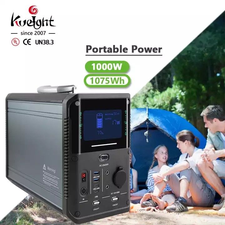 1000w Portable Power Station Solar Generator Lithium Backup Battery For Camping Equipment Supply