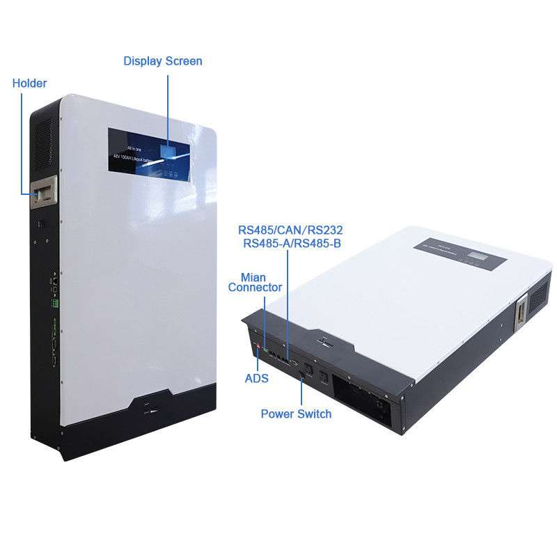 Commercial 51.2V Lifepo4 Battery Pack 100Ah Solar Energy Storage System