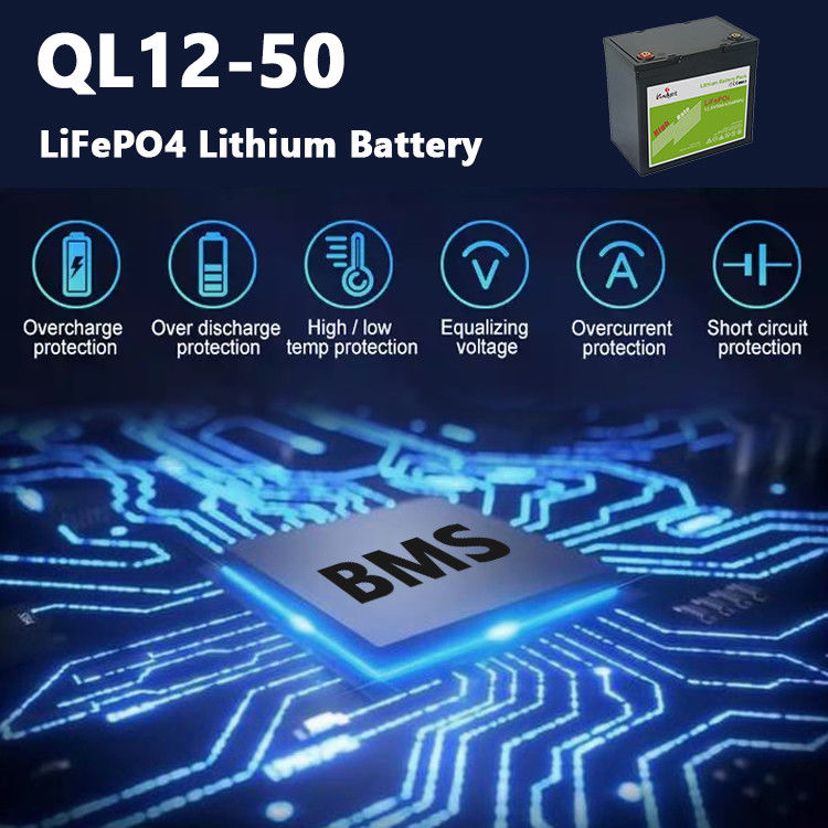 12.8v 50ah Lithium Battery Bms Built In Grade A  Power For Rv Street Light