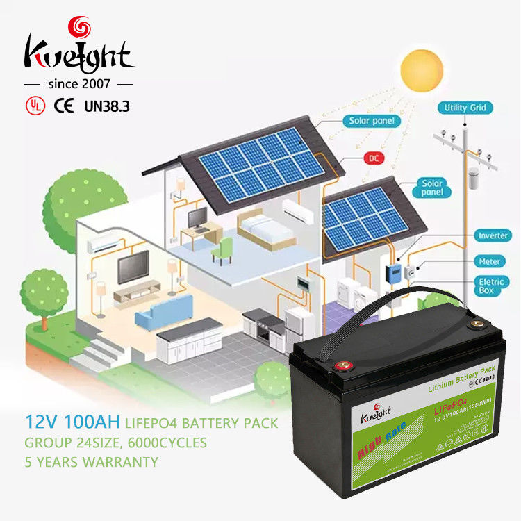 Rechargeable 12v 100Ah Lithium Iron Phosphate Battery LiFePO4 Battery Pack UPS Energy Storage System With High Quality