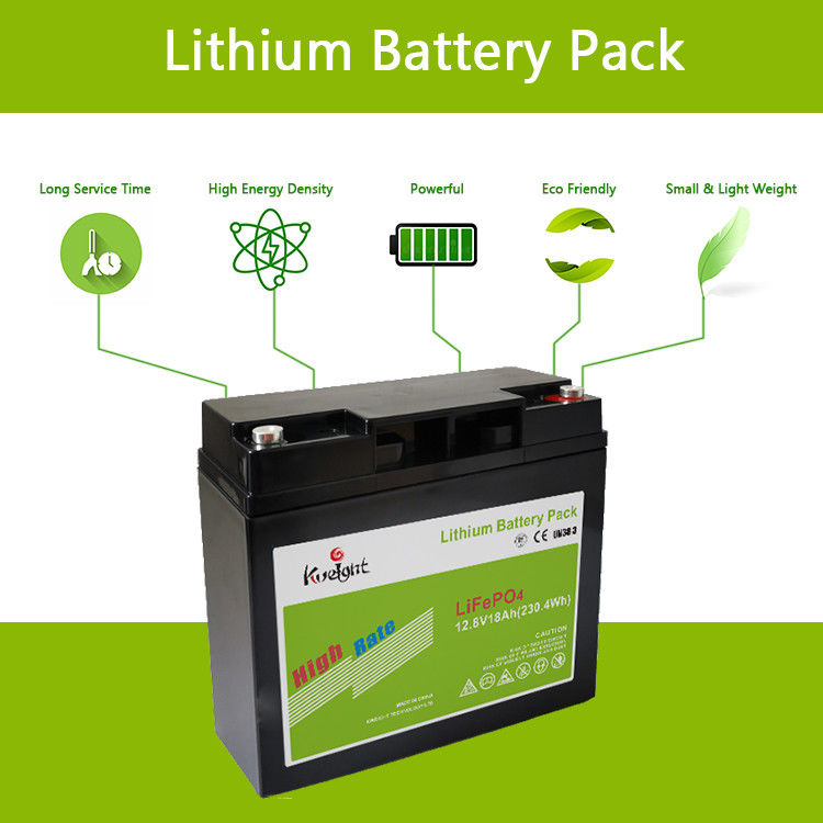 Large Lithium Iron Phosphate Rechargeable Battery 12.8v 18ah Lifepo4