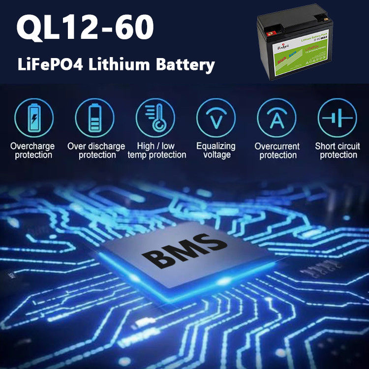 Solar System Home Energy Storage Battery 12.8V 60Ah Lifepo4 Lithium Iron Battery