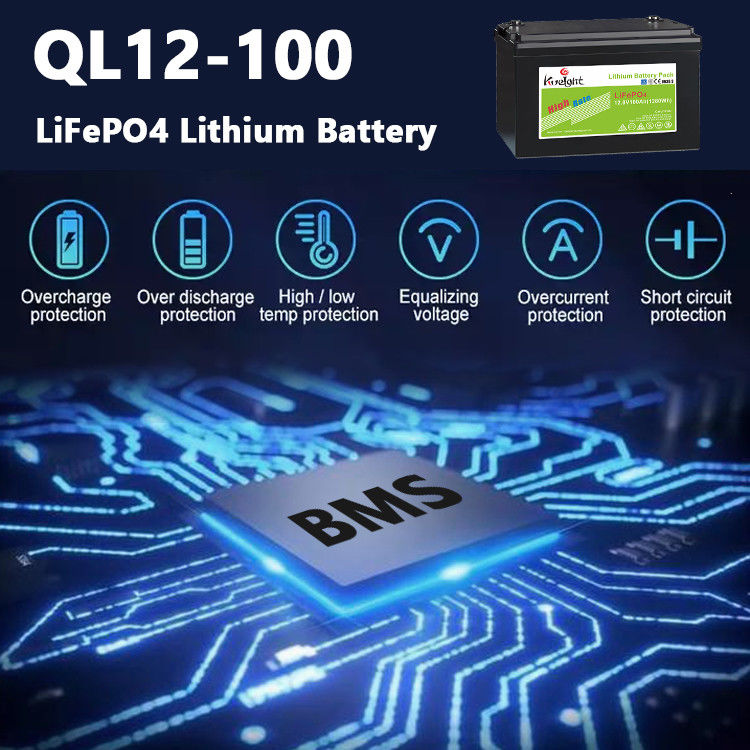 Bms Lithium 12V LiFePO4 Battery 12.8 V 100ah Lithium Deep Cycle Battery