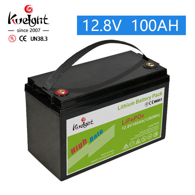 High Rate 12.8V 100Ah Lithium Iron Phosphate Battery UPS Backup Power