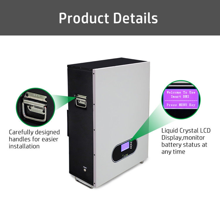 48v 200ah Wall Mounted Lithium Battery 6000 Times Life Cycle